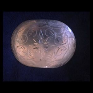 Silver antique belt buckle
